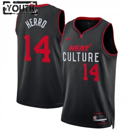Dres Miami Heat Tyler Herro 14 Nike 2023-24 City Edition Crno Swingman - Dječji Dres Miami Heat Tyler Herro 14 Nike 2023-24 City Edition Crno Swingman - Dječji